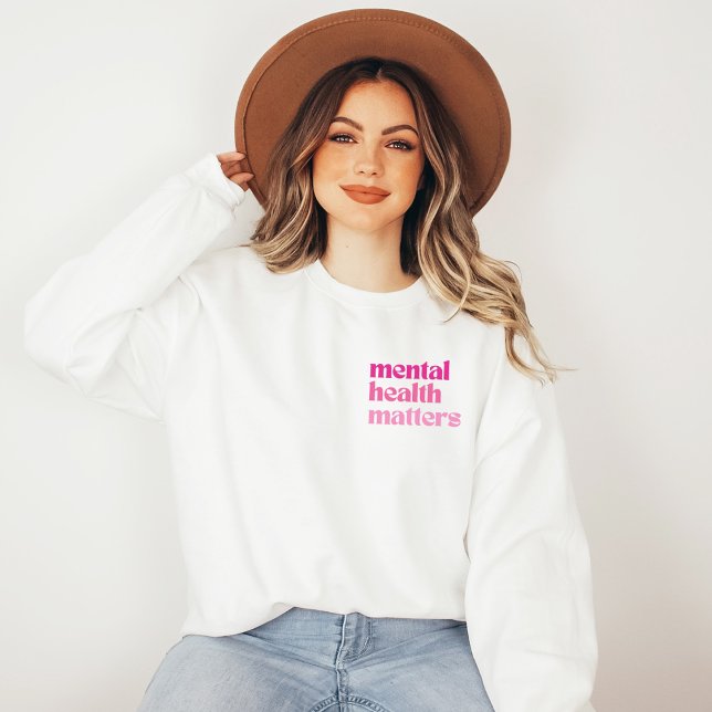 Psykisk hälsa: Retro Quote Barbiecore Rosa T Shirt (Mental Health Matters Sweatshirt | Retro Quote Barbiecore Pink | Aesthetic Sweater)