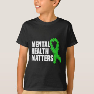Psykisk hälsa S-Grönt Ribbon Mental Health Awarene T Shirt