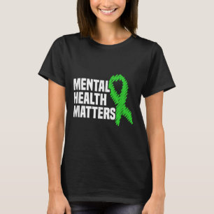 Psykisk hälsa S-Grönt Ribbon Mental Health Awarene T Shirt