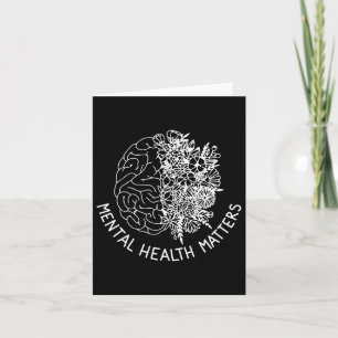 Psykisk hälsa S Human Brain Flowers Health Awarene Kort