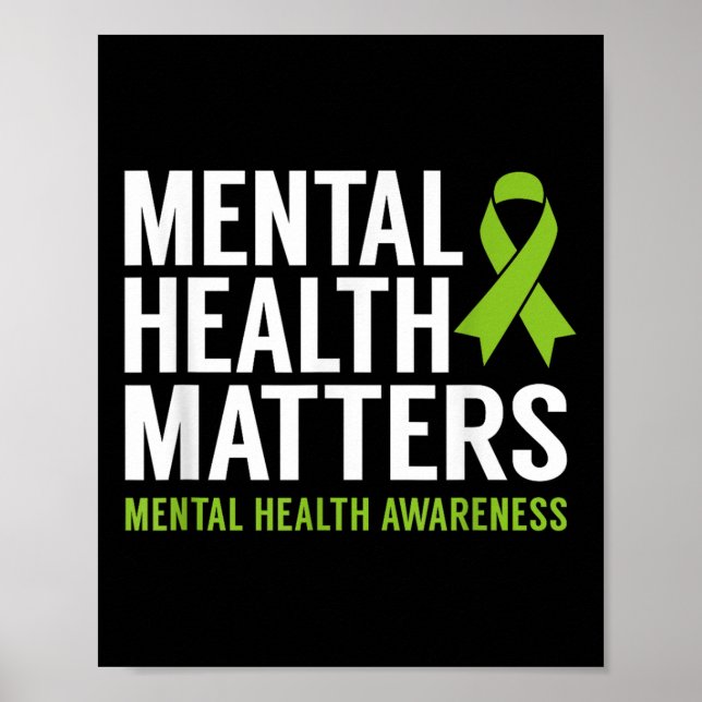 Psykisk hälsa S Manar Kvinnor i psykisk Medvetet Poster (Framsidan)