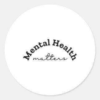 Psykisk hälsa S Sticker24 Runt Klistermärke