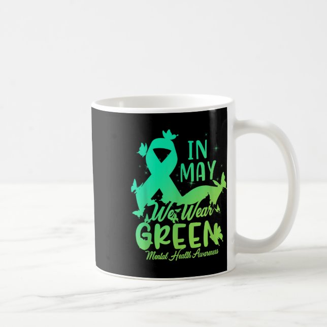 Psykisk hälsa S Vi bär grönt Medvetenhet om psykis Kaffemugg (Höger)