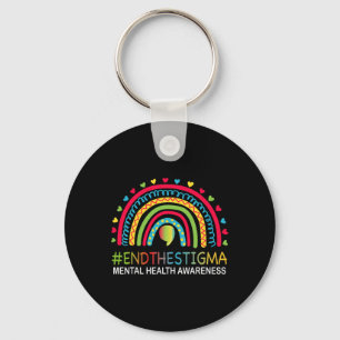 Psykisk hälsa sätter stopp för tigma Rainbow Boho Nyckelring