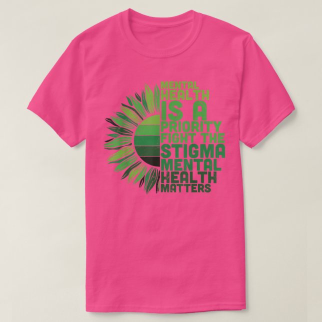 Psykisk hälsa Solros 5408 T Shirt (Design framsida)