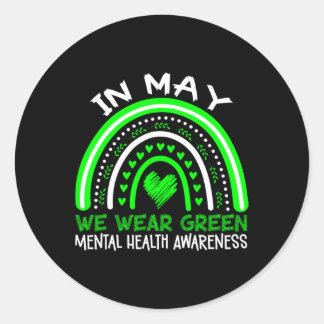 Psykisk hälsa Vi Bäror Grönt för psykisk  Runt Klistermärke