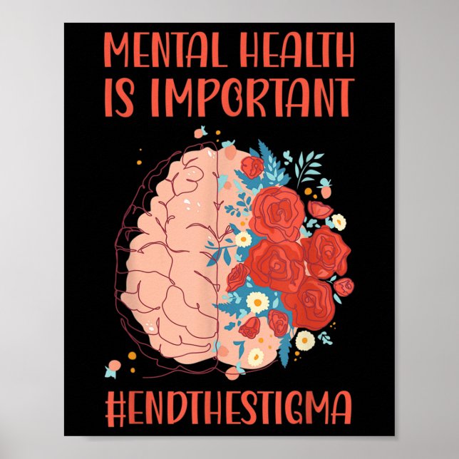 Psykisk hälsa Viktigt Stigma Mental Health A Poster (Framsidan)