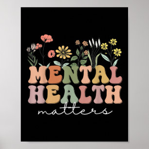 Psykisk hälso- och sjukvård - mänskligt hjärnmedve poster