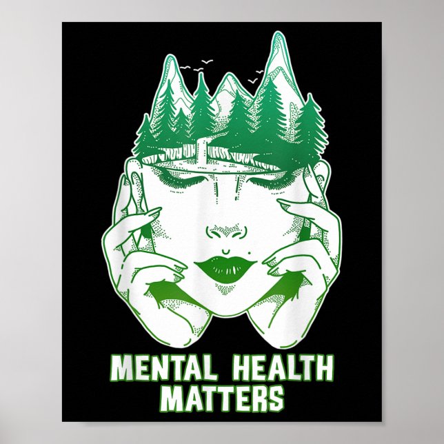 Psykisk hälso- och sjukvård Medvetenhet om mänskli Poster (Framsidan)