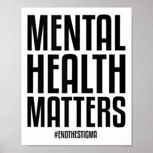Psykisk hälso- och sjukvård Stigma Mental Health M Poster