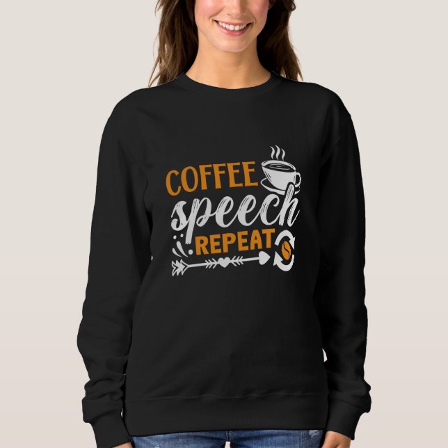 Psykisk hälso- och sjukvårdskaffe Tal Upprepa anxi T Shirt (Framsida)