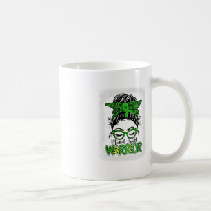 Psykisk hälso- och sjukvårdspersonal Messy Bun Wom Kaffemugg