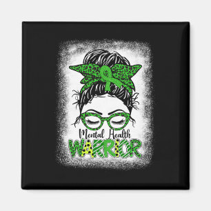 Psykisk hälso- och sjukvårdspersonal Messy Bun Wom Magnet