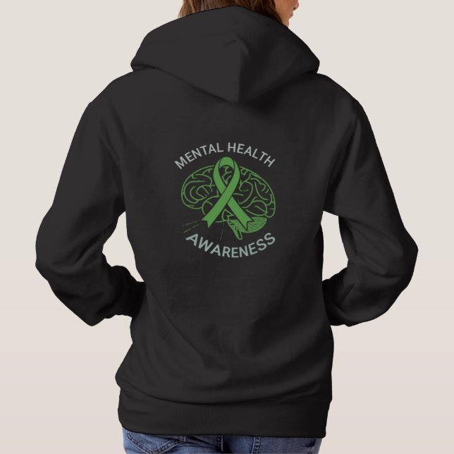 Psykisk hälsomedvetenhet 2024,Mind Matters Hoodie T Shirt (Baksida)
