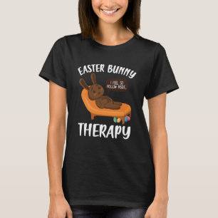 Psykisk hälsomedvetenhet Chocolate Bunny Funny Öst T Shirt
