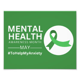 Psykisk hälsomedvetenhet Månad 2023 | Oro Fototryck