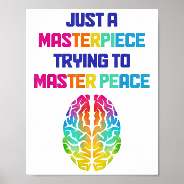 Psykisk hälsomedvetenhet Månad för psykisk hälsa S Poster (Framsidan)