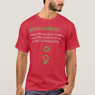 Psykisk hälsomedvetenhet Månad, semikolondefinitio T Shirt