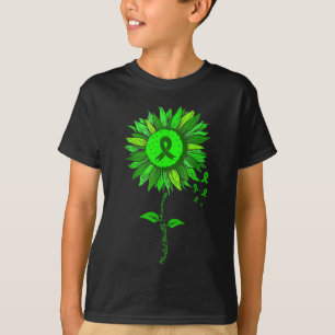 Psykisk hälsomedvetenhet Solros Grönt Ribbon Sti T Shirt