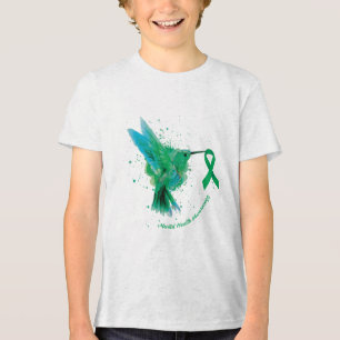 Psykisk hälsomedvetenhet Solros Hummingbird Gift T Shirt