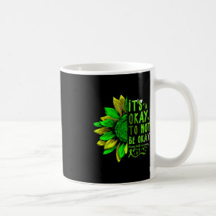 Psykisk hälsomedvetenhet Solrosblommor är bra att Kaffemugg