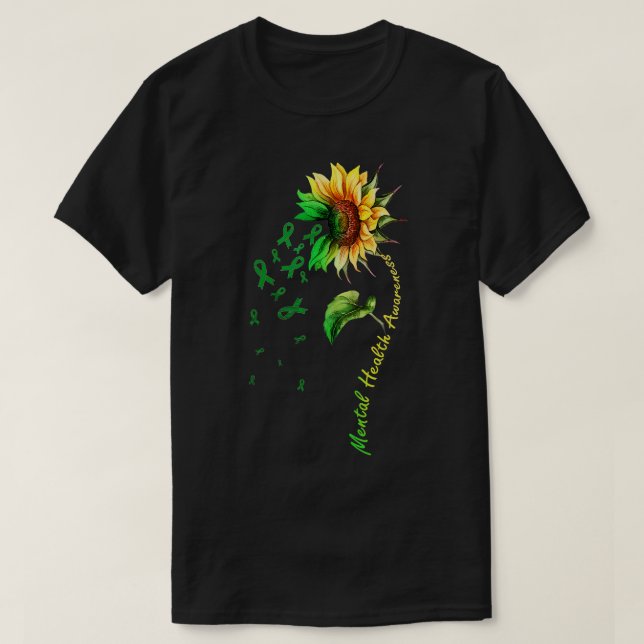 Psykisk hälsomedvetenhet Solrosfärd T Shirt (Design framsida)
