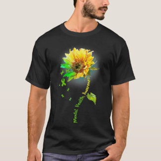 Psykisk hälsomedvetenhet Solrossolros Grönt T Shirt