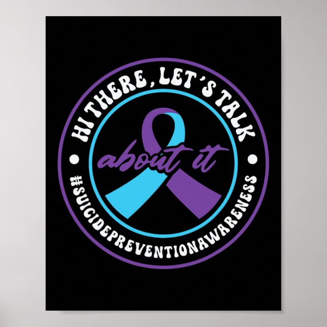 Psykisk hälsostöd 988 Självmordsförebyggande vecka Poster (Framsidan)