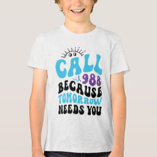 Psykisk hälsostöd 988 Självmordsförebyggande vecka T Shirt