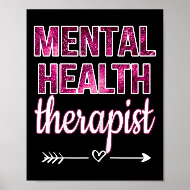 Psykisk hälsoterapeut för psykisk hälsa poster (Framsidan)