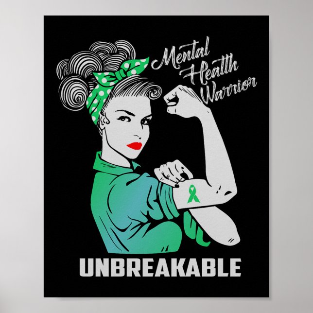 Psykisk hälsovådlighet - ej brytbar - medvetandehö poster (Framsidan)
