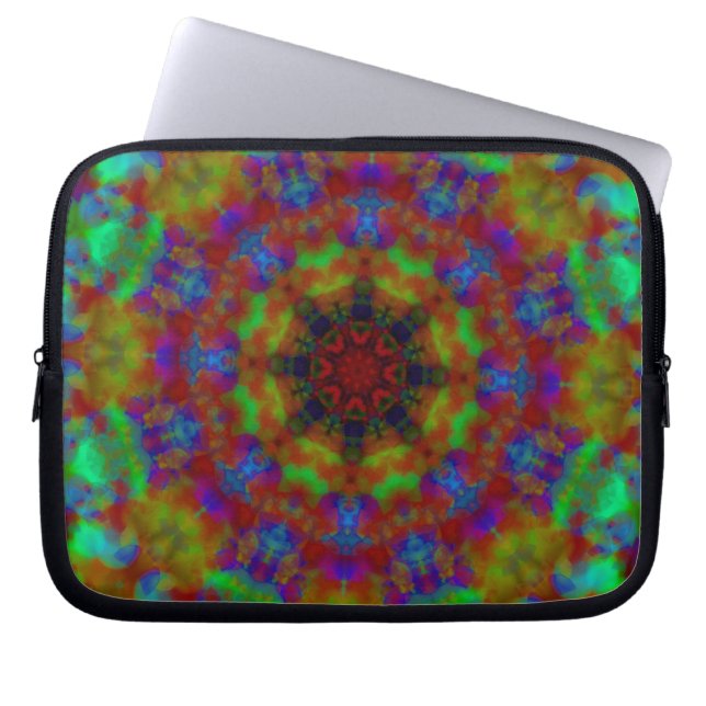Psykisk laptop sleeve för teckenMandalamönster (Framsidan)