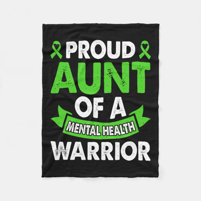 Psykisk medvetenhet om psykisk hälsa Moster i Warr Fleecefilt (Framsidan)