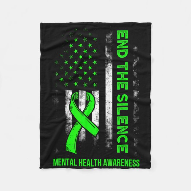 Psykisk medvetenhet om psykisk hälsa ska vara solr fleecefilt (Framsidan)