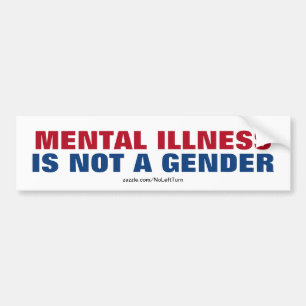 Psykisk Sjukdom är ingen Gender Bildekal