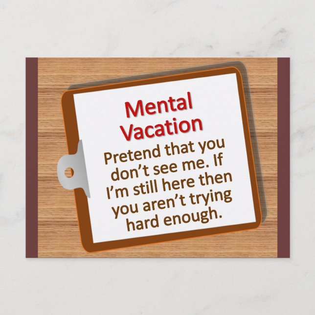 Psykisk vakans vykort (Framsida)