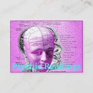 Psykisk visitkort med Phrenologyhuvudet