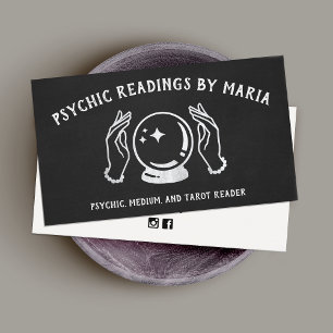 Psykiska Affärskortet Medium Crystal Boll Visitkort