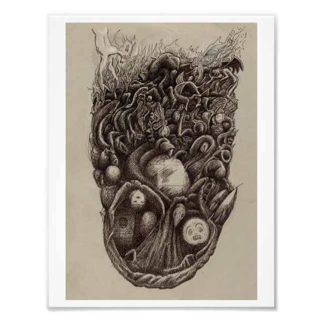 Psykiska angrepp fototryck (Framsidan)