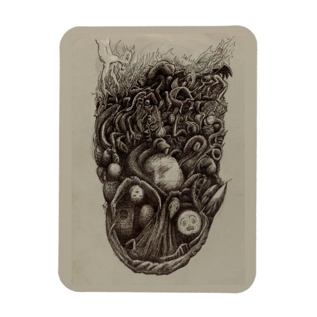 Psykiska angrepp magnet (Vertikal)