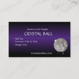 Psykiska avläsningar av Crystal Boll Visitkort