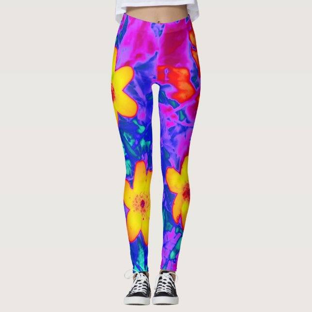 Psykiska blommor 4 leggings (Framsida)