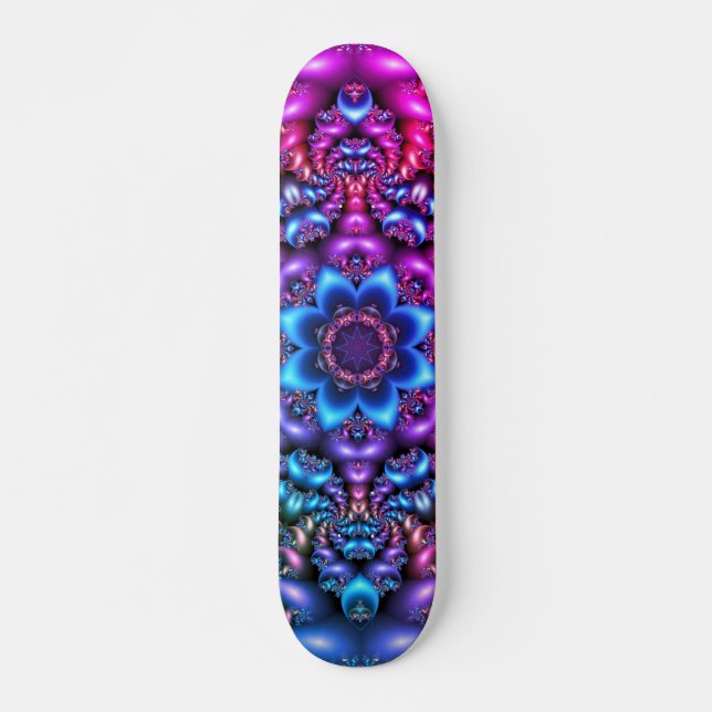 Psykiska blomsterskateboard mini skateboard bräda 18,5 cm (Framsida)