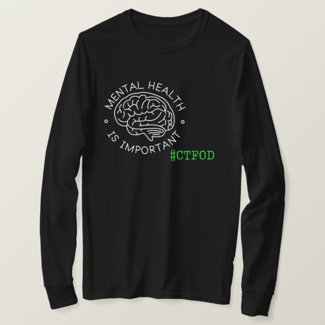 Psykiska hälsofrågor_ CTFOD-Långärmad T Shirt (Design framsida)