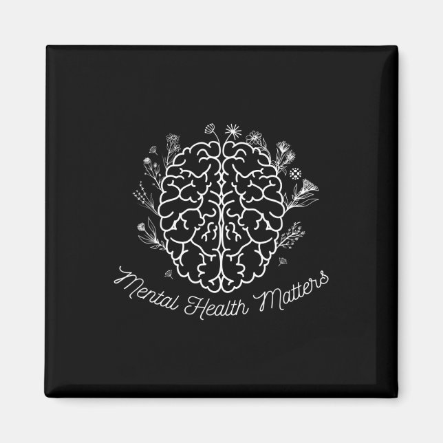 Psykiska hälsofrågor Gift Human Brain Sjukdom Awa Magnet (Framsidan)