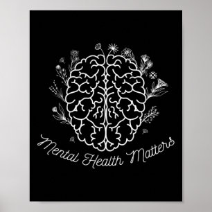 Psykiska hälsofrågor Gift Human Brain Sjukdom Awa Poster