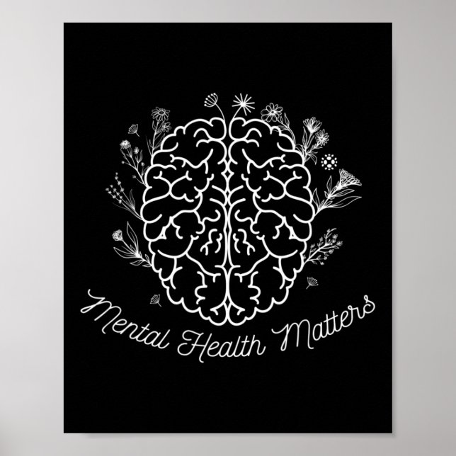 Psykiska hälsofrågor Gift Human Brain Sjukdom Awa Poster (Framsidan)