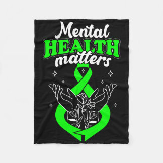 Psykiska hälsoproblem Blommor Medvetenhet Kvinnor Fleecefilt