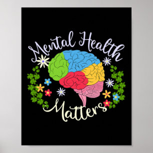 Psykiska hälsoproblem Gift Human Brain Sjukdom Aw Poster