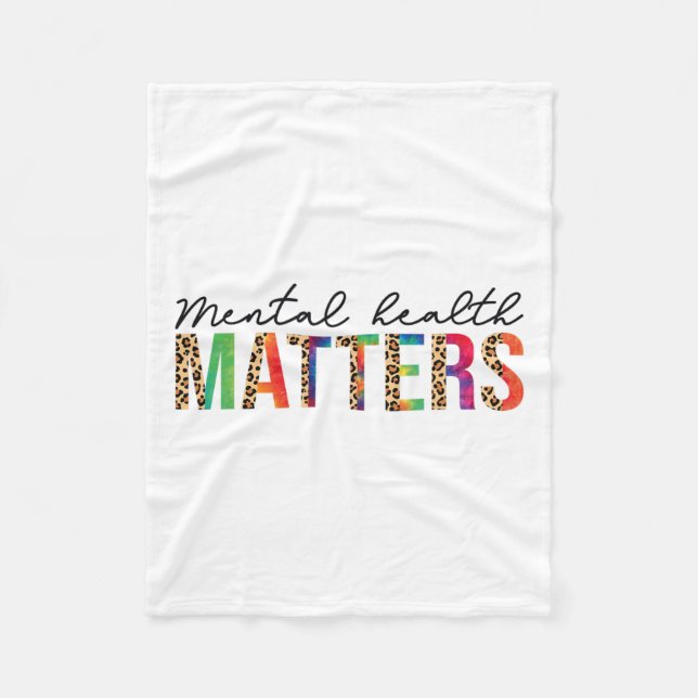 Psykiska hälsoproblem Människobin Sjukdom Awarene Fleecefilt (Framsidan)